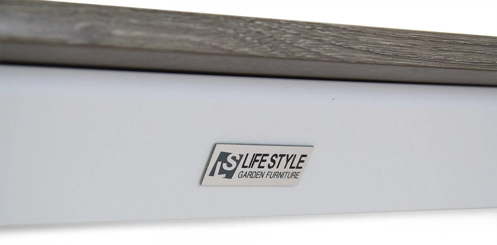 Tuinset 6 personen 240 cm Aluminium/Kunststof /Aluminium/polywood Wit Hartman Sophie