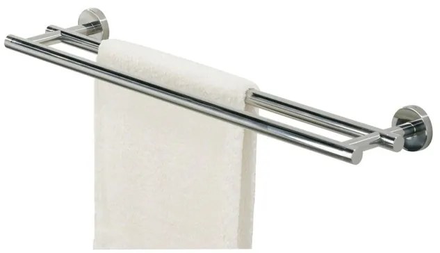 Tiger Boston Handdoekhouder - 58cm - dubbel - geborsteld RVS 308630346