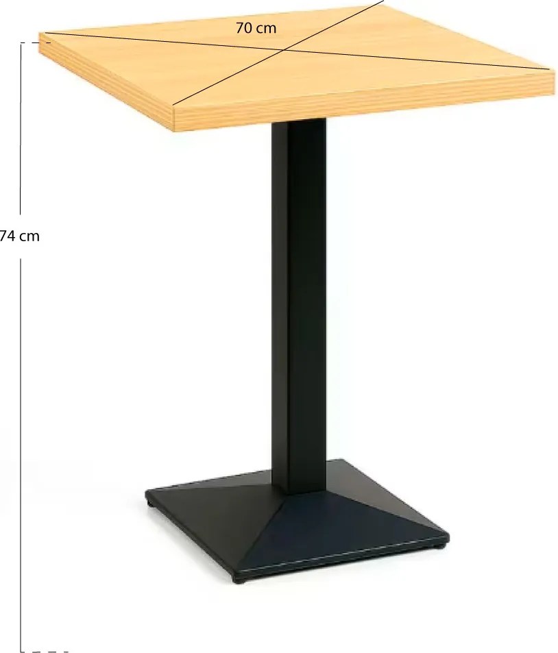 Kuat Zwart 70 cm tafel