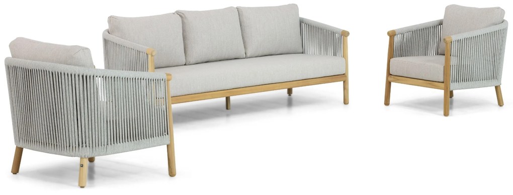 Stoel en Bank Loungeset 5 personen Aluminium/rope Grijs  Lifestyle Garden Furniture Bloom