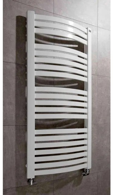 HR Badmeubelen Round Designradiator 57x141cm met aansluiting op hoekpunten 712Watt Wit Glans OUTLETSTORE 74021801