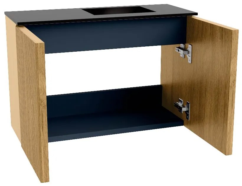 Mondiaz Joya 60cm toiletmeubel oak met wastafel faye rechts zonder kraangat urban