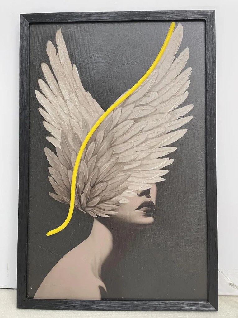 Neon Feather Art