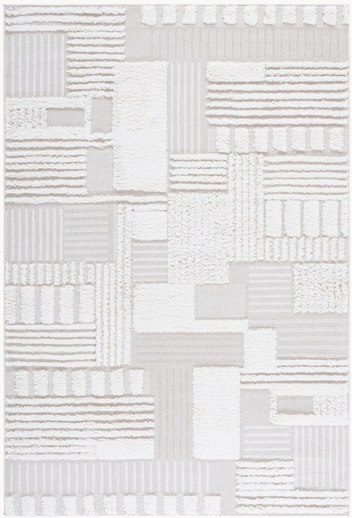 Handgeweven hoog-laag vloerkleed Halo