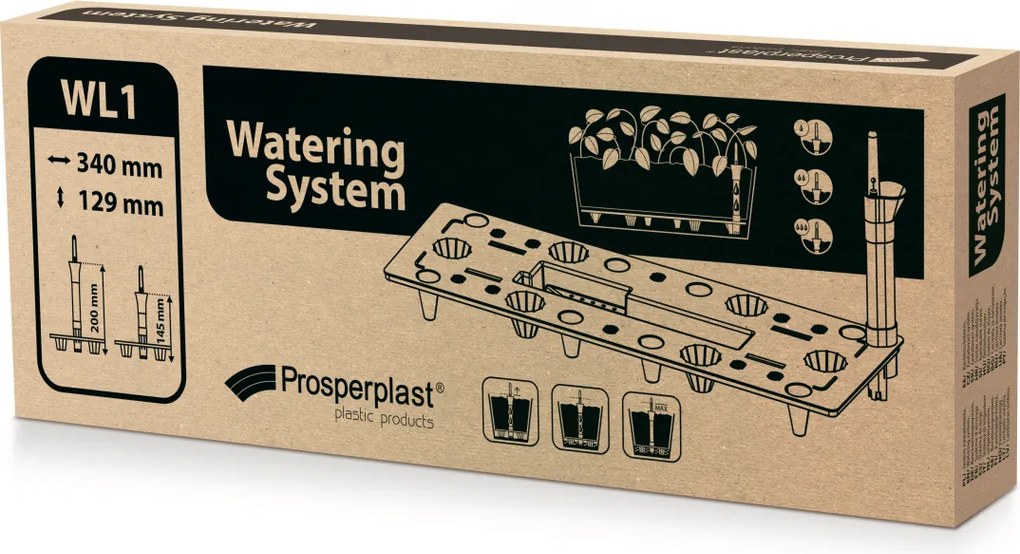 Prosperplast Watering System Long WL1 - Zwart - Voor langwerpige plantenbakken