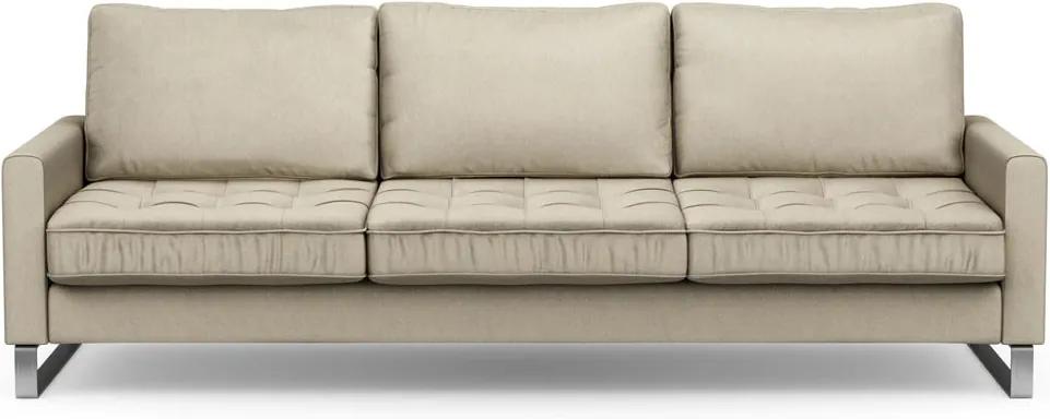 Rivièra Maison - West Houston Sofa 3,5 seater, velvet, pearl - Kleur: beige