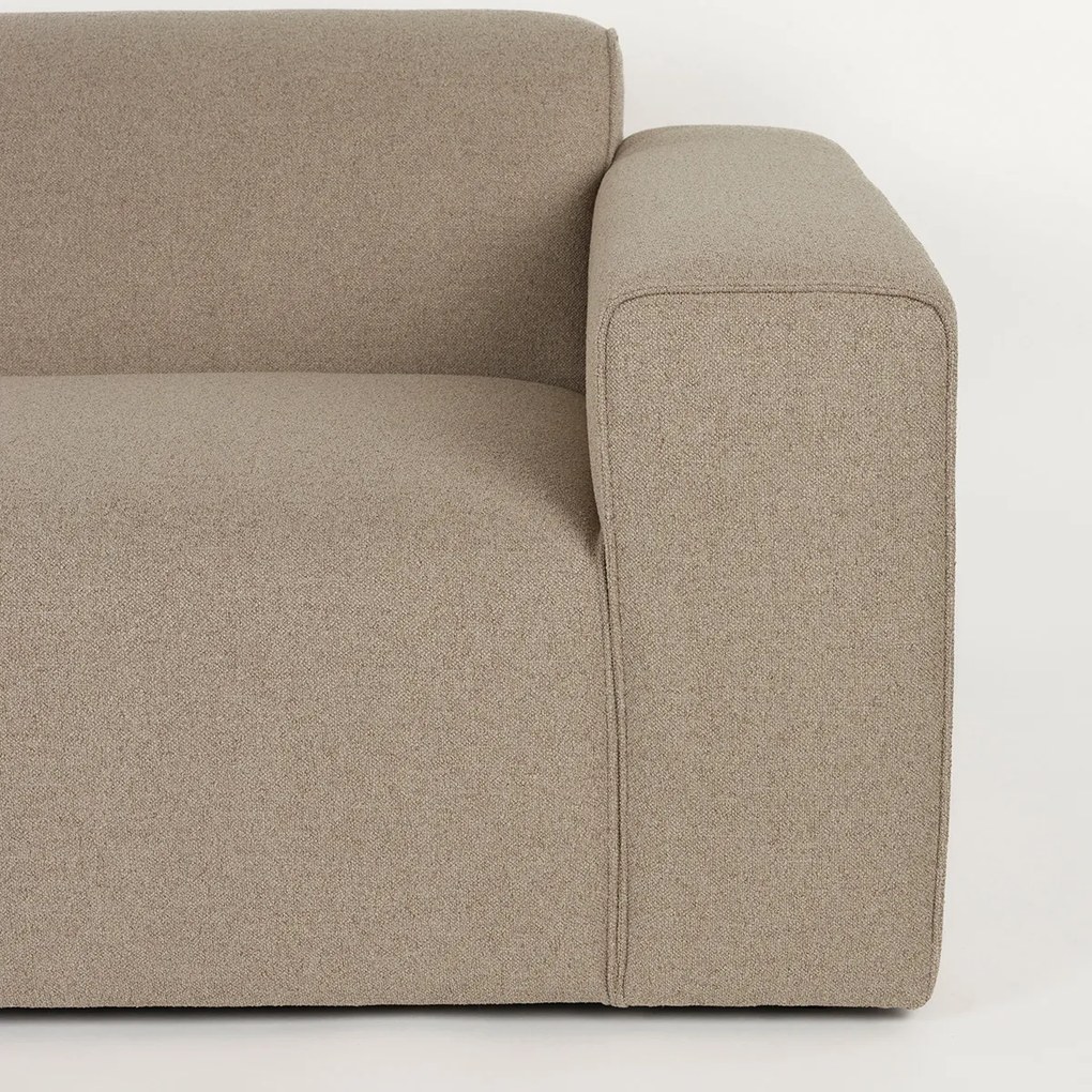 Zuiver Milka Cappuccino Design Bank Met Chaise Longue Links Cappuccino