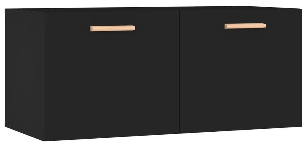 vidaXL Wandkast 80x35x36,5 cm bewerkt hout zwart