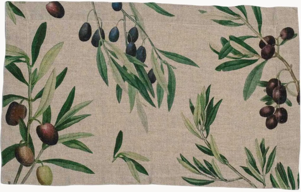 Linnen placemats Olives, 2-delig