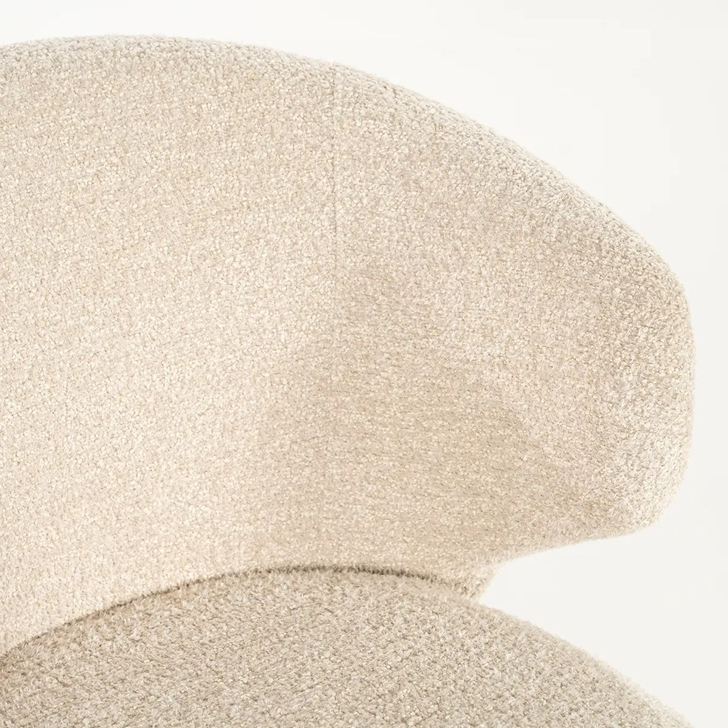 Eleonora Mateo Bruin Potige Eetstoel Beige