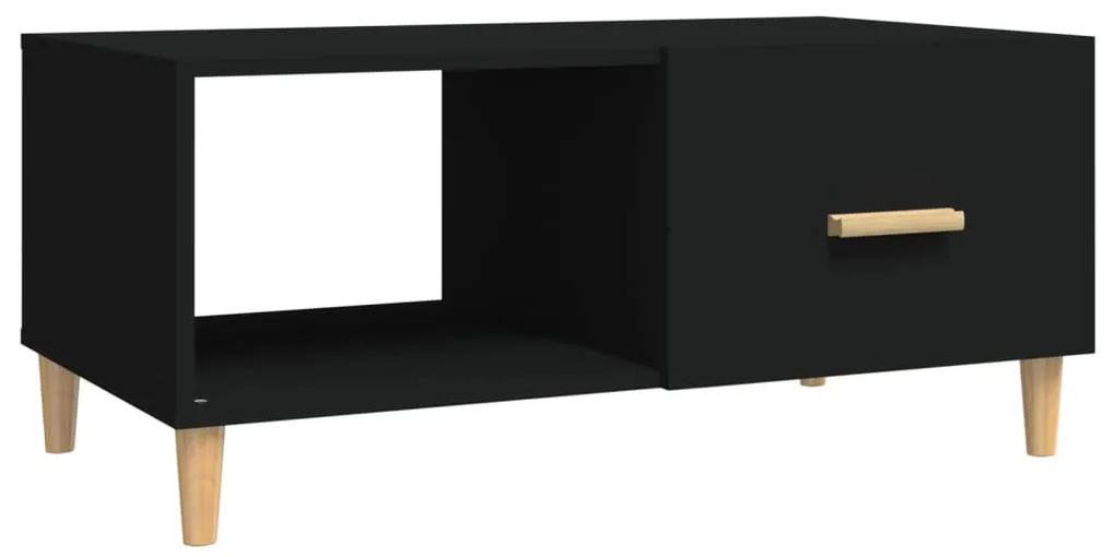 vidaXL Salontafel 89,5x50x40 cm bewerkt hout zwart