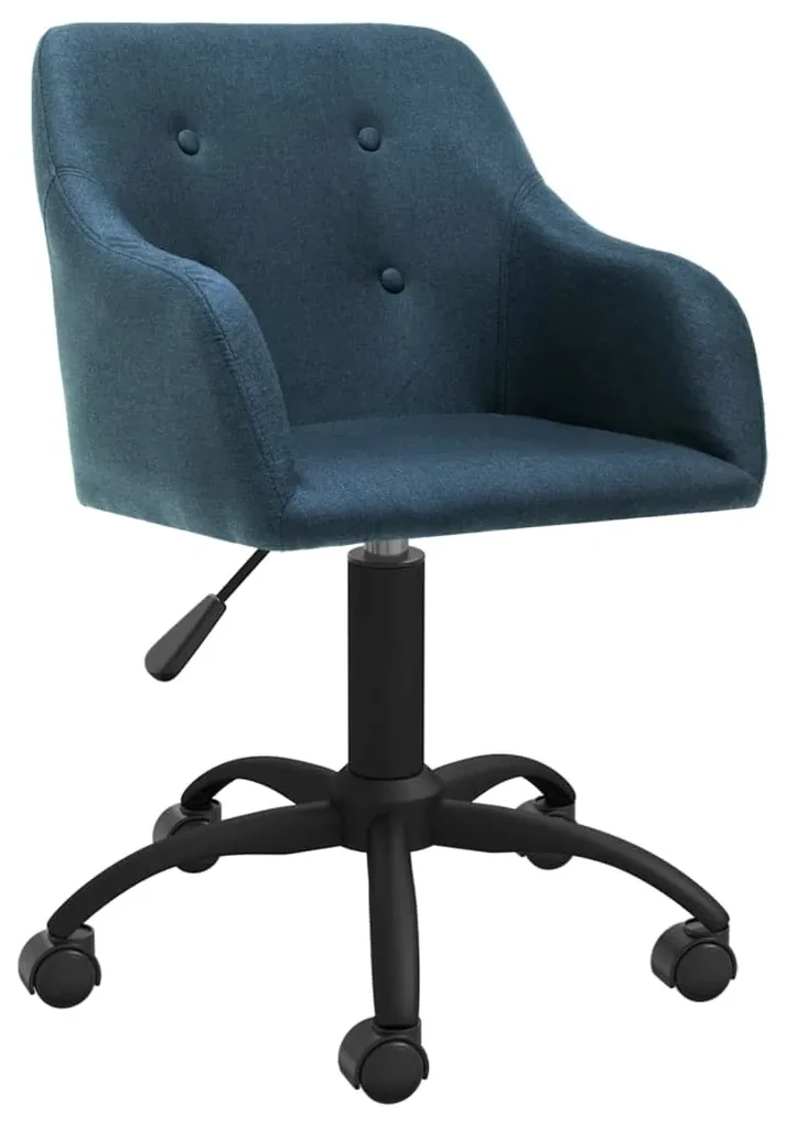 vidaXL Eetkamerstoelen draaibaar 4 st stof blauw
