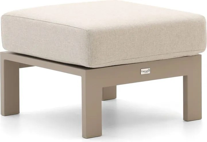 + 10% kassakorting | Voetenbank tuin | Tierra Outdoor Musone | Aluminium | Taupe/Bruin | 61x61x47cm | Kees Smit Tuinmeubelen