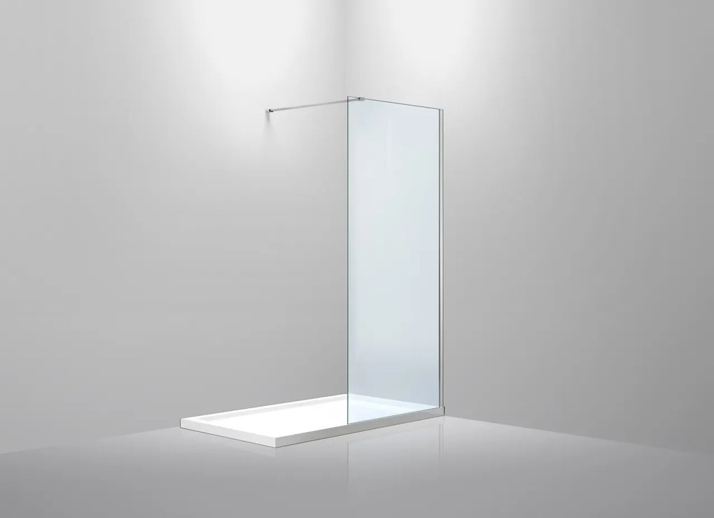 van Rijn ST01 inloopdouche met helder glas 140x200cm chroom