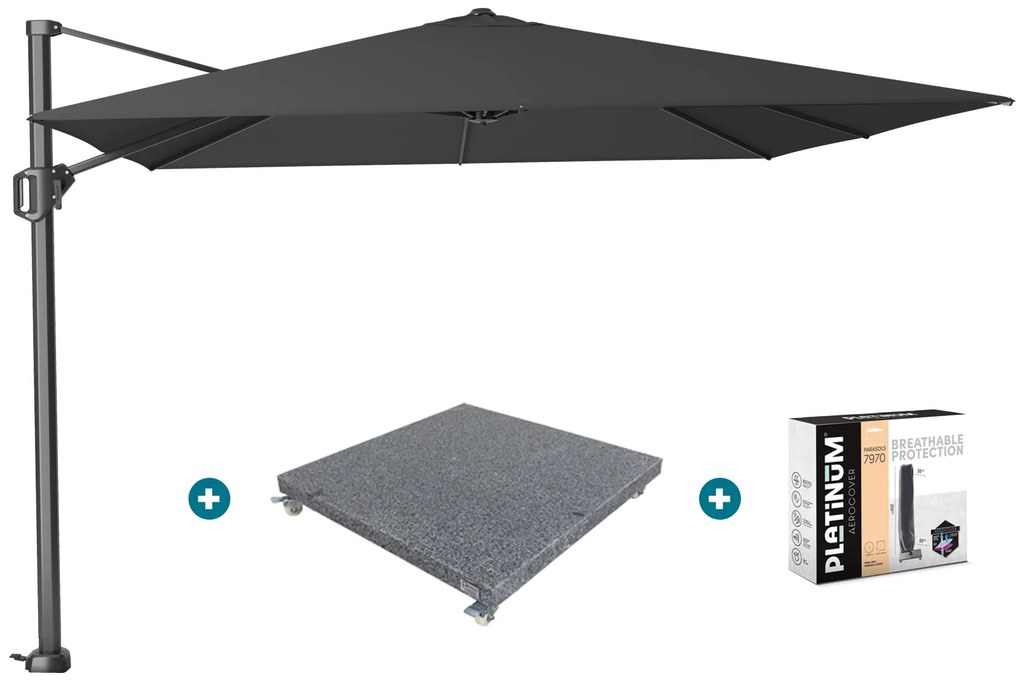 Platinum Challenger Premium T1 3x3 m - Faded Black met voet en hoes