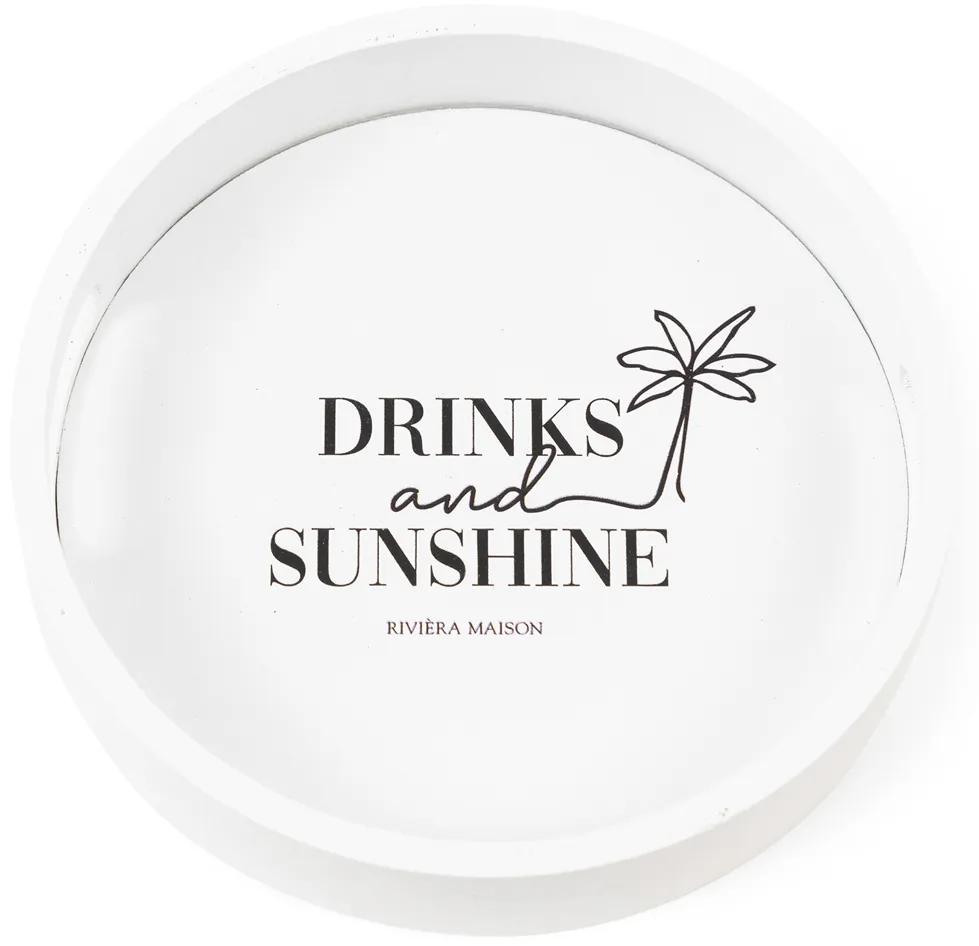 Rivièra Maison - Drinks and Sunshine Mini Tray - Kleur: wit