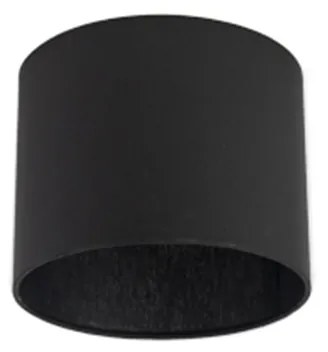 Katoenen lampenkap zwart rond 18/18/14