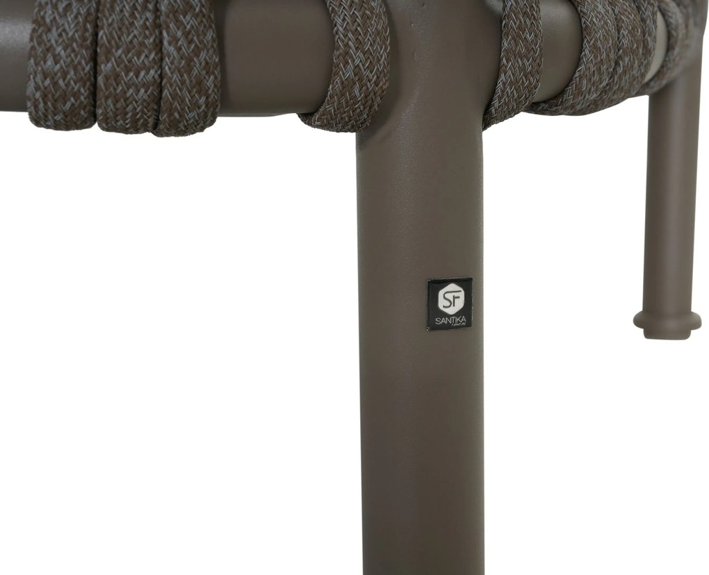 Stoel en Bank Loungeset 5 personen Rope Taupe  Santika Furniture Santika