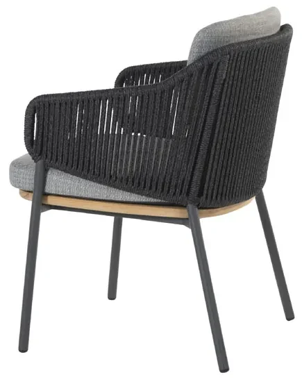4 Seasons Outdoor Ravello tuinset met Basso tafel en bank Tuinset houtkleur weerbestendig
