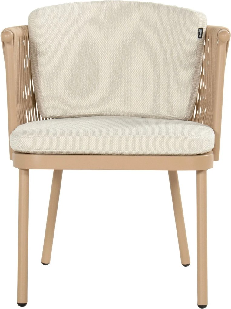 Tuinset Ronde Tuintafel 4 personen 120 cm Rope Taupe  Hartman Toledo/Girona