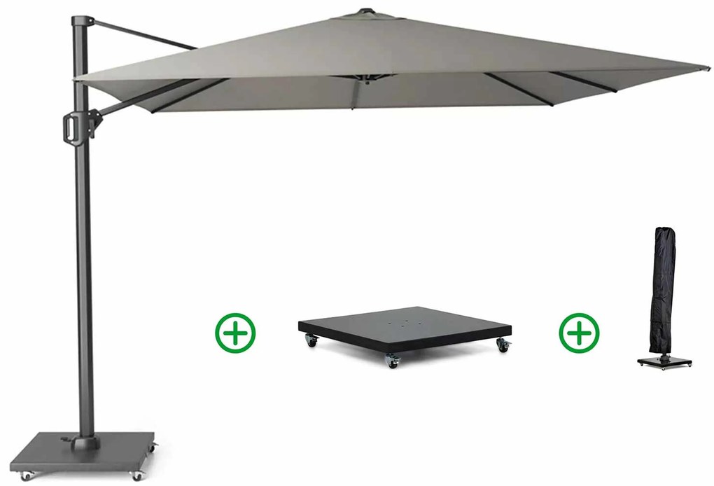 Platinum Challenger zweefparasol 3x3m  T2 premium (incl. voet en hoes) manhattan