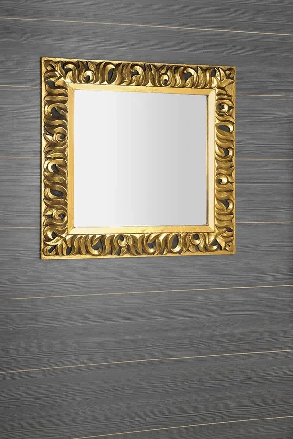 Sapho Zeegras barok spiegel 90x90cm goudkleurig houten frame