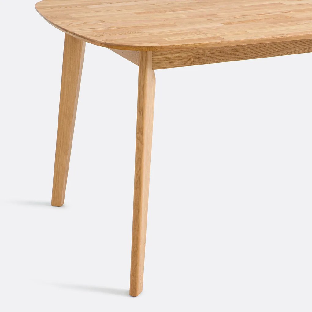 Tafel in massief eik, 8 tot 10 plaatsen, Dalmar