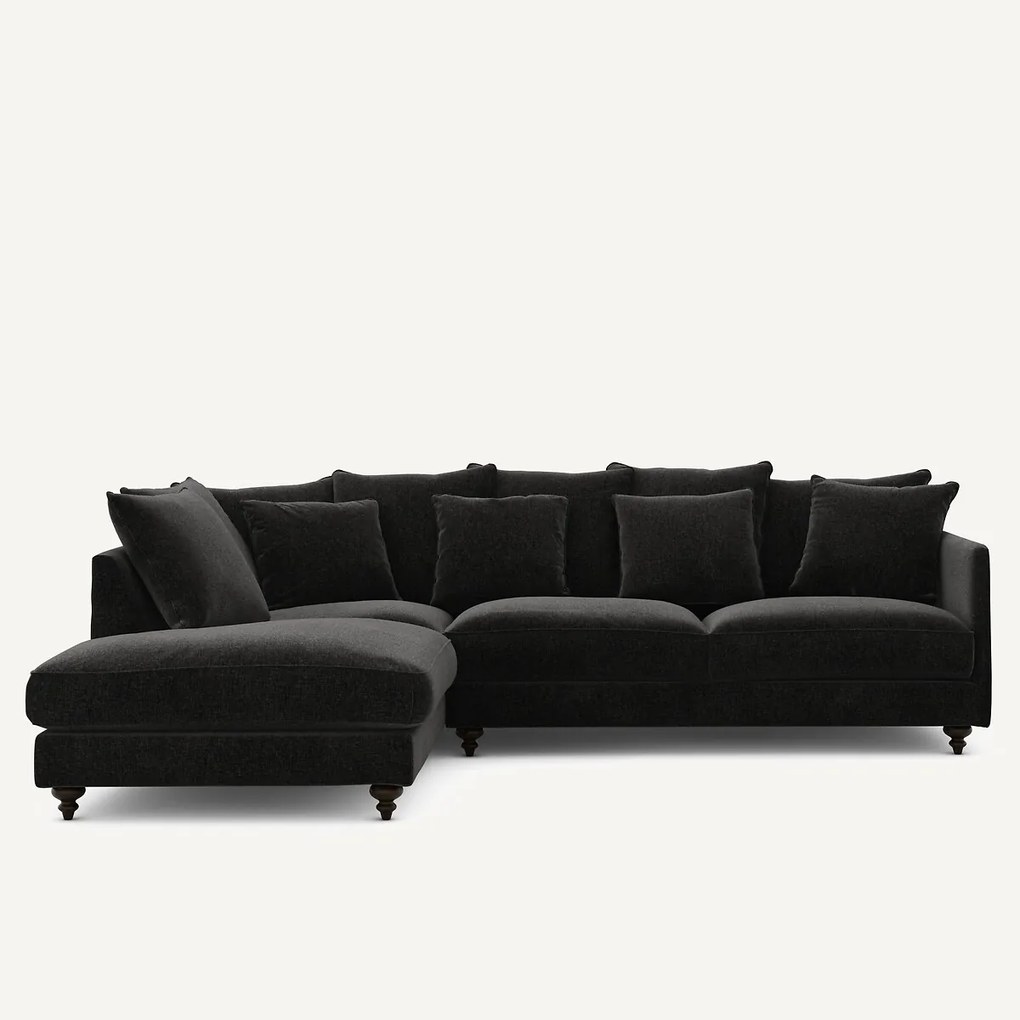 Hoekslaapbank in chenille fluweel, Lazare