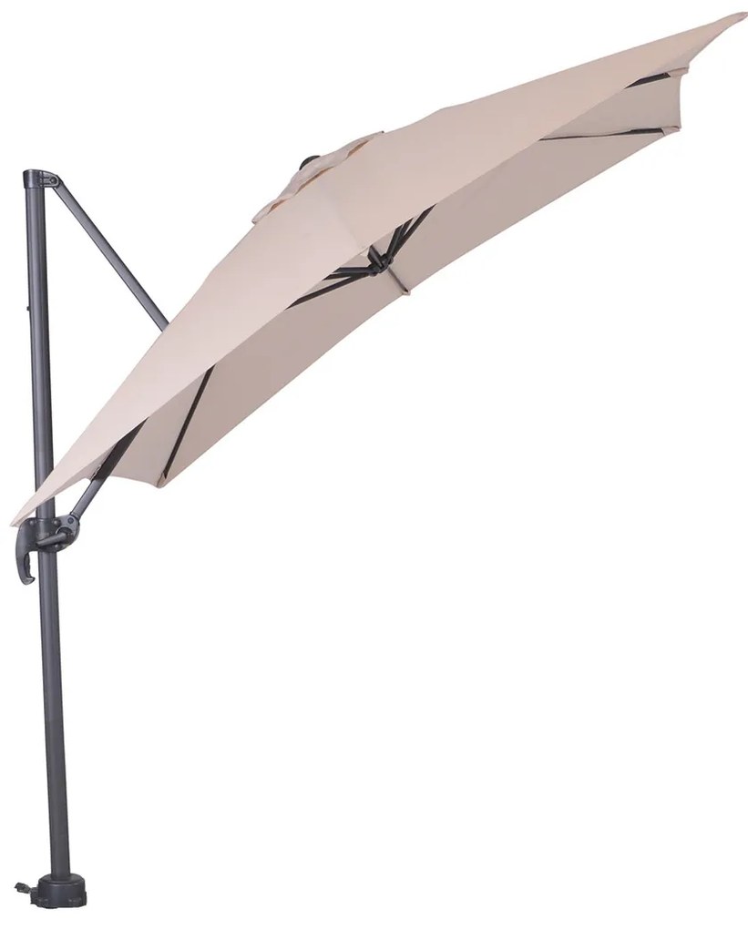 Garden Impressions Hawaii zweefparasol S 250x250 - donker grijs - ecru