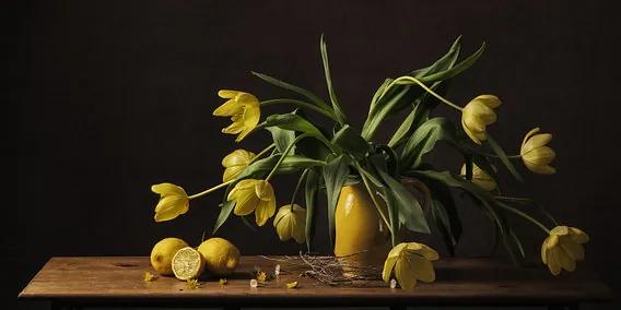 Stilleven tulpen - Canvas - 40x20