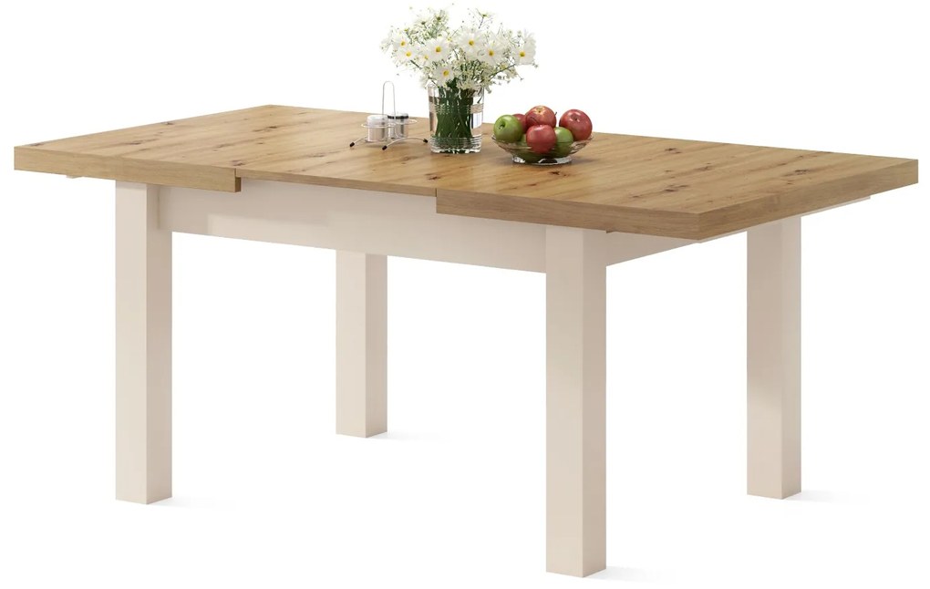 ROYAL GOUDEN eiken artisan / beige, EETTAFEL, UITSCHUIFBAAR