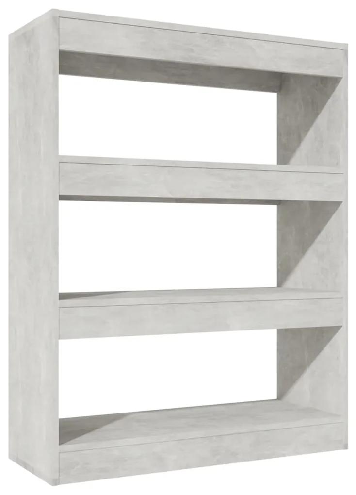 vidaXL Boekenkast/kamerscherm 80x30x103 cm bewerkt hout betongrijs