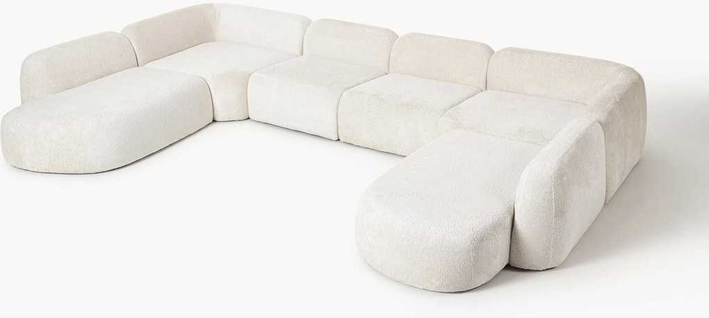 XL modulaire bank Wolke van teddy bouclé