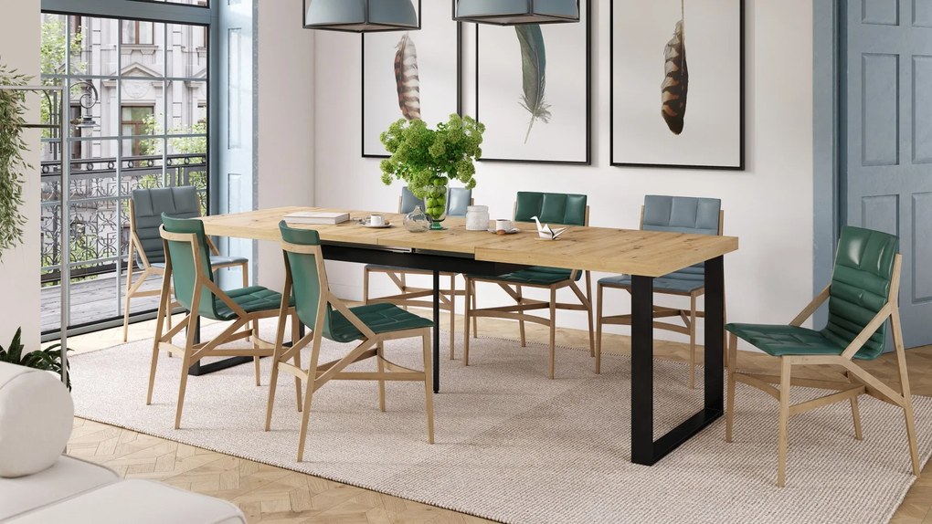 AVELLA Artisan Eik - LOFT TAFEL VOOR WOONKAMER/EETKAMER UITKLAPBAAR TOT 3,1 m!