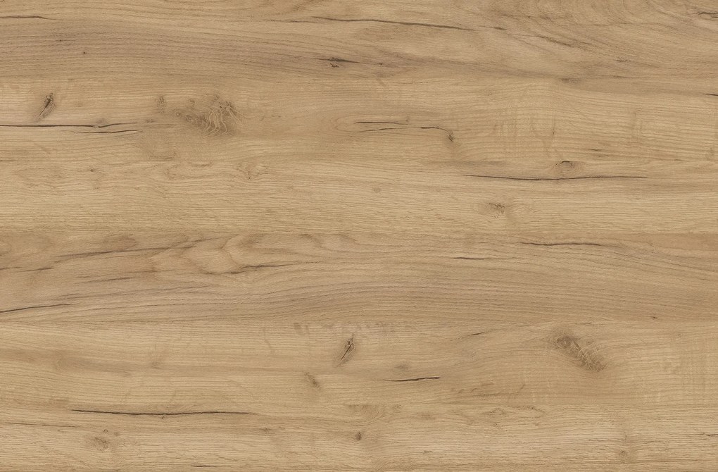 Muebles Calas badmeubel ribbelfront 120cm warm eiken met solid surface wastafel met kraangaten