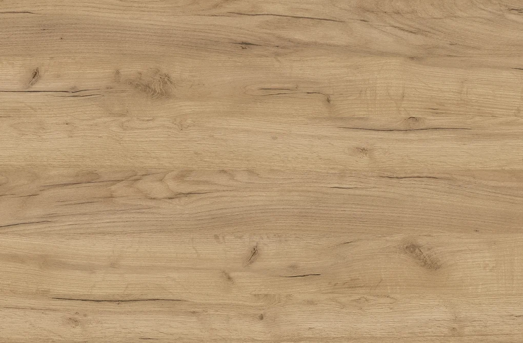 Muebles Ezra badmeubel ribbelfront 120cm warm eiken met wit toppaneel zonder waskom