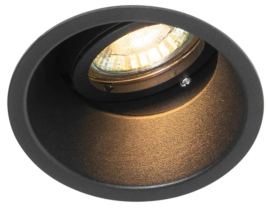 Smart inbouwspot zwart verstelbaar incl. Wifi GU10 - Alloy