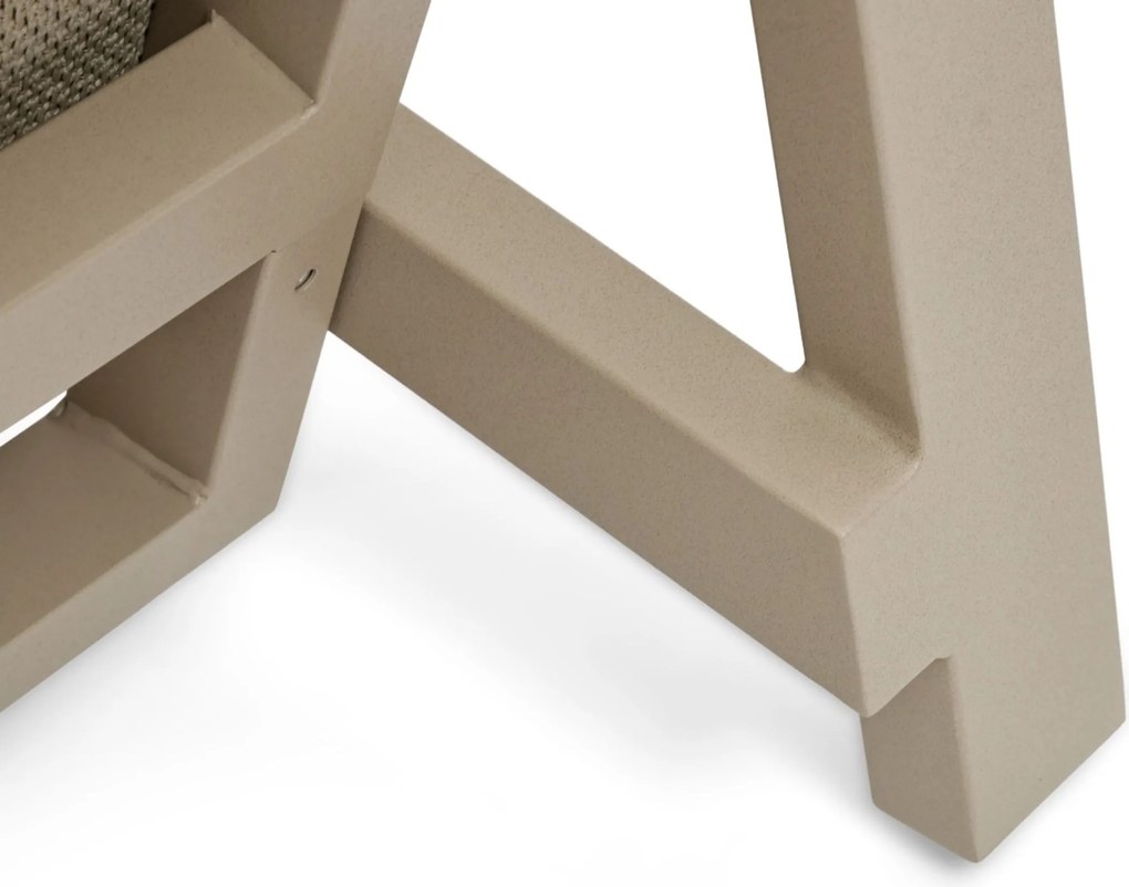 Stoel en Bank Loungeset 5 personen Aluminium Zand/Beige  Osmen Manly