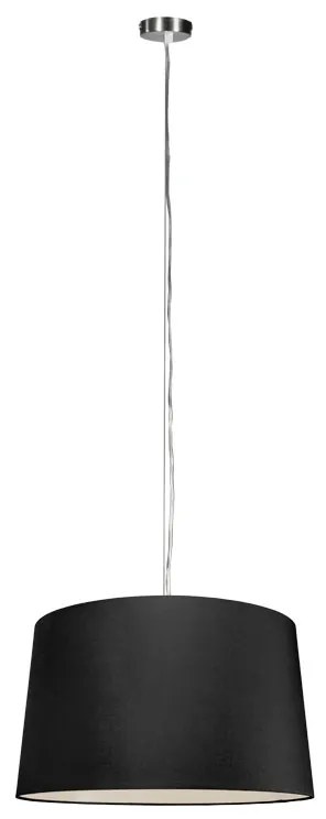 Moderne hanglamp staal met kap 45 cm zwart - Cappo 1