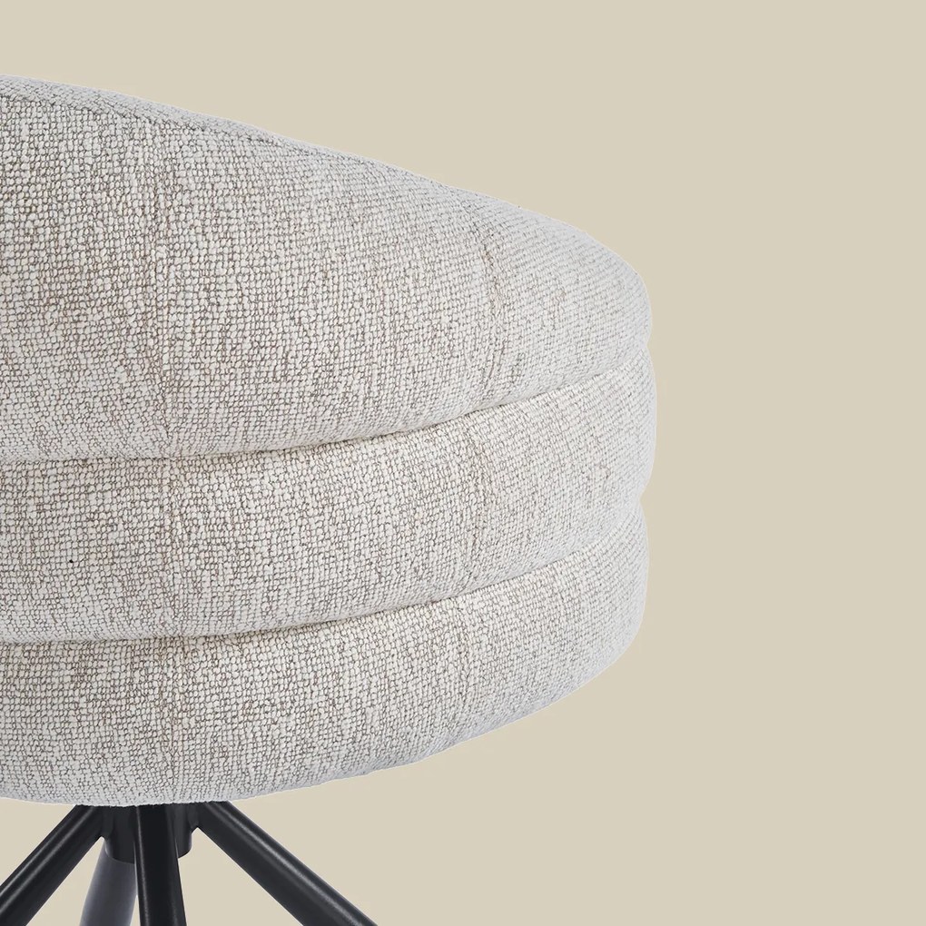 Moderne Draaibare Eetkamerstoel Beige