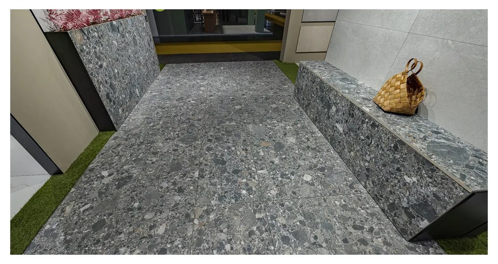 Vloertegel 60x120 Cm Terrazzo Animo Antraciet N57