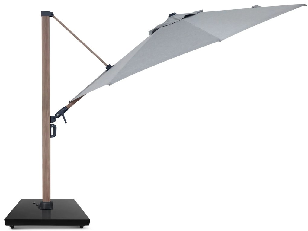 Zweefparasol  3.5m S2 Excellent (incl. voet + hoes) Grijs-antraciet Camello Luna