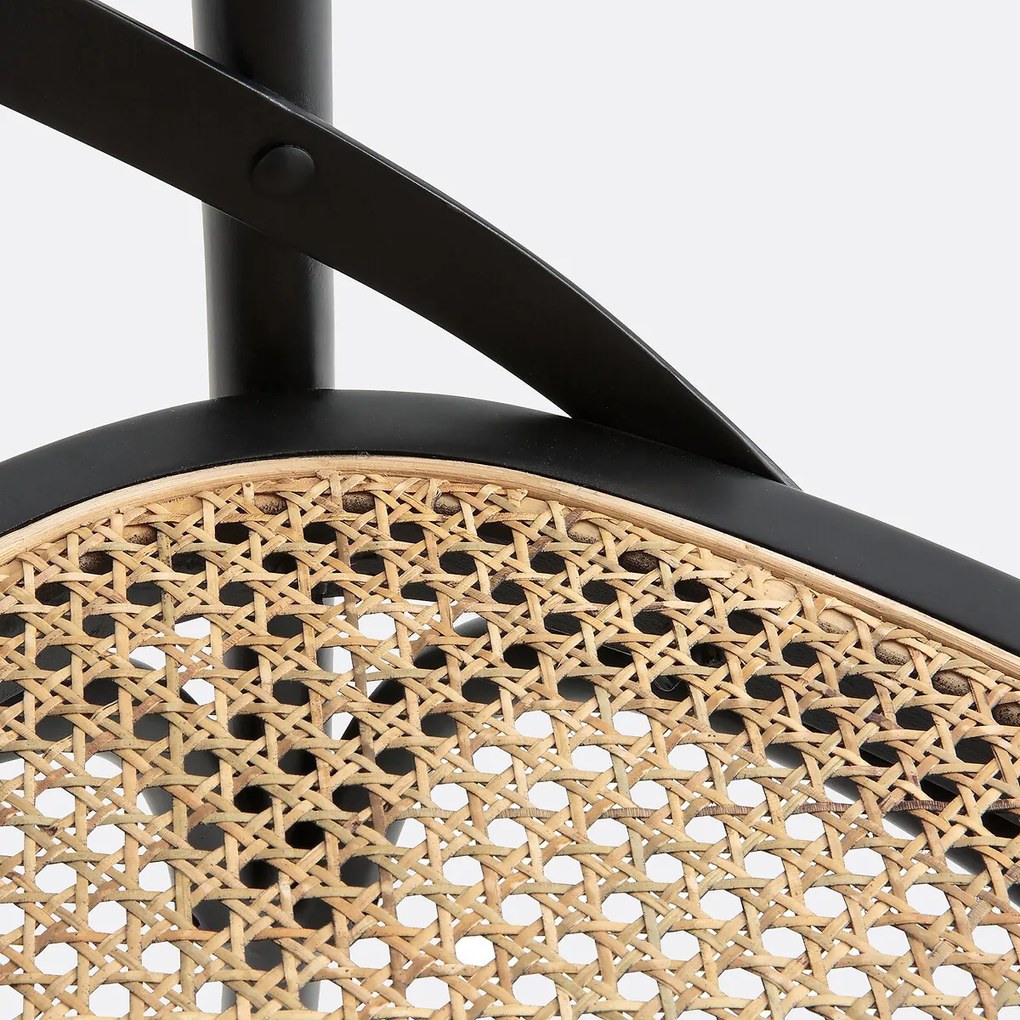 Set van 2 stoelen, hout en riet Cedak