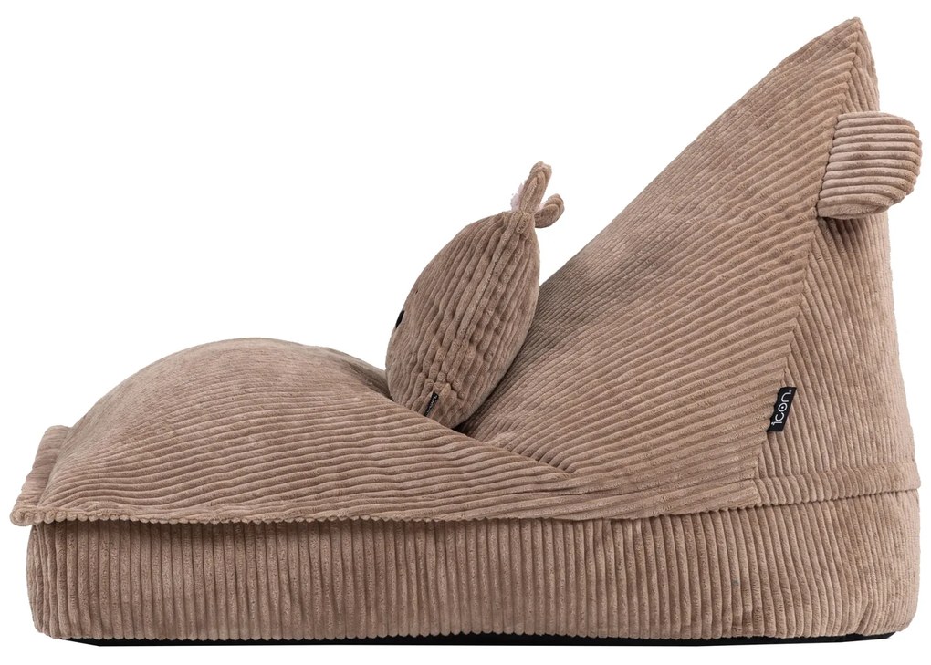 Kinder Zitzak Beer Lounger & Kussen Set - Bruin