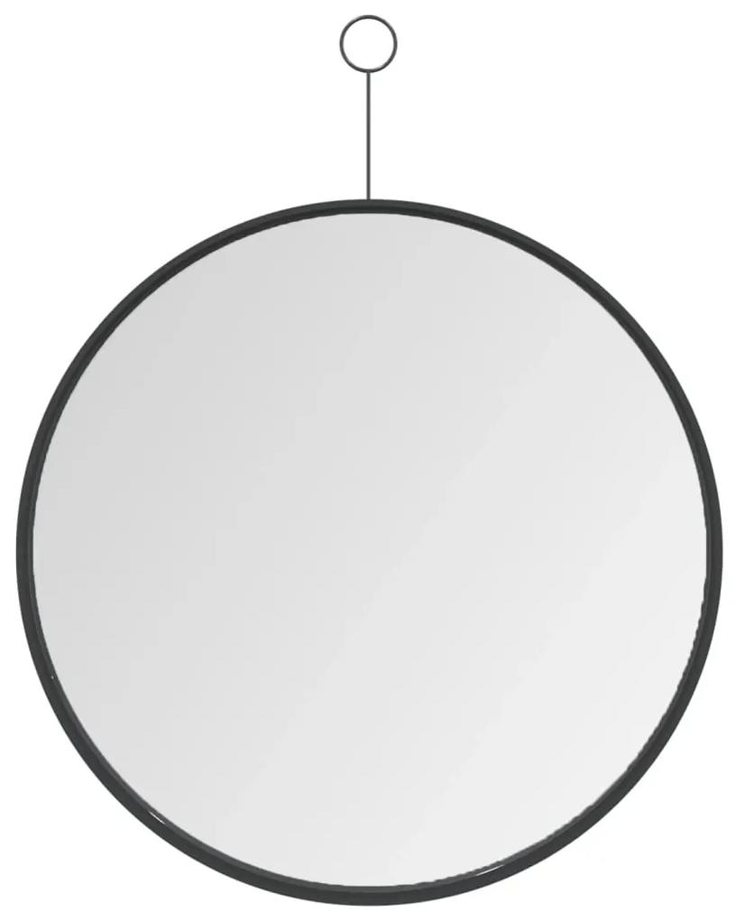 vidaXL Hangspiegel met haak 40 cm zwart