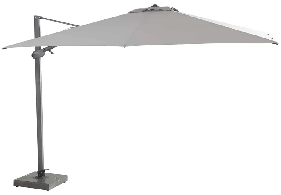 4 Seasons Outdoor Siesta PREMIUM parasol 300 x 300 cm mid grey, antraciet frame  Parasol    antraciet weerbestendig