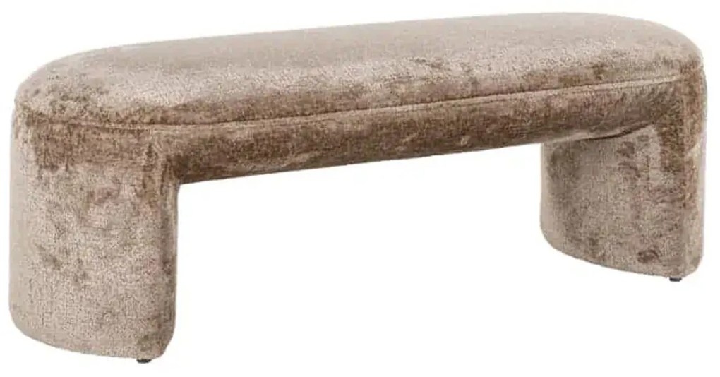 Richmond Interiors Fargo Luxe Bankje Zachte Chenille Stof Taupe