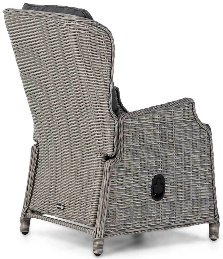 33% korting |  Verstelbare Tuinstoel Wicker Grijs-antraciet Garden Collections Edingburgh