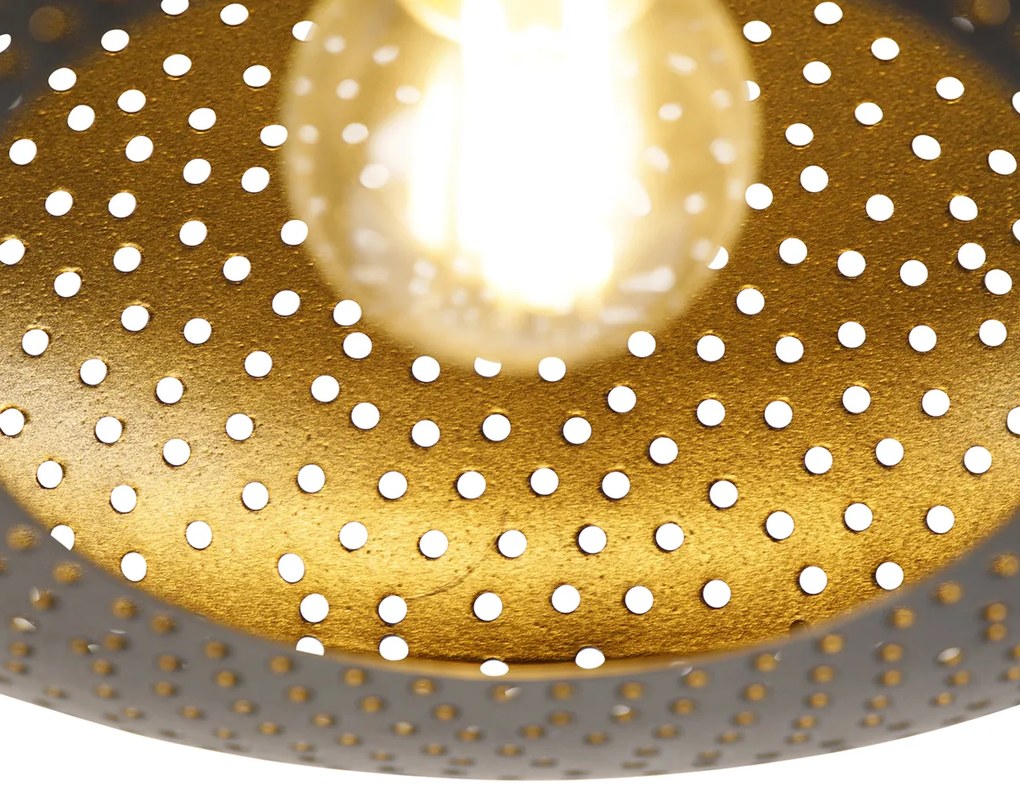 Smart plafondlamp zwart met goud 25 cm incl. Wifi P45 - Radiance