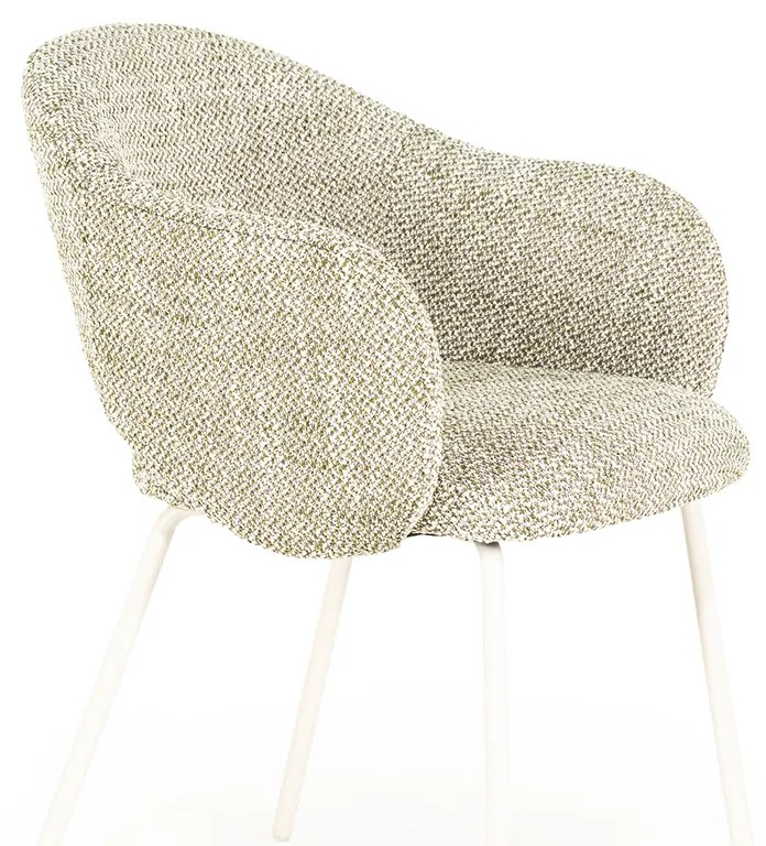 By-Boo Story Wit-frame Eetkamerstoel Groen